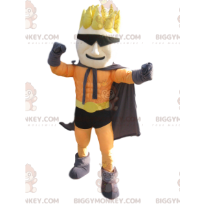 Traje de mascote de super-herói BIGGYMONKEY™ com penteado e