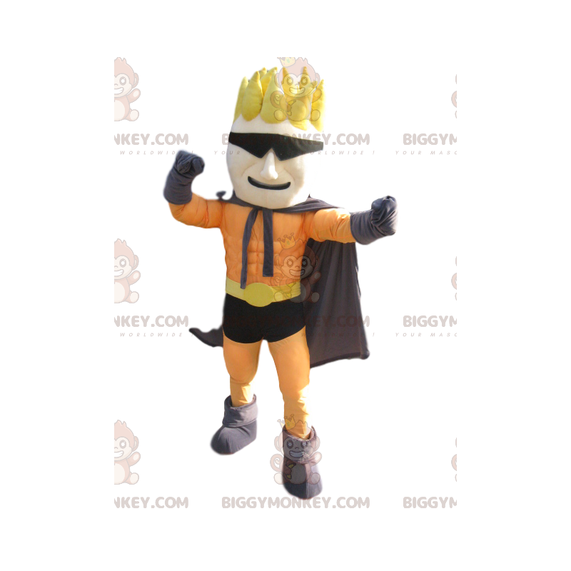 BIGGYMONKEY™ Costume da mascotte da supereroe con acconciatura