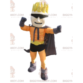 Traje de mascote de super-herói BIGGYMONKEY™ com penteado e