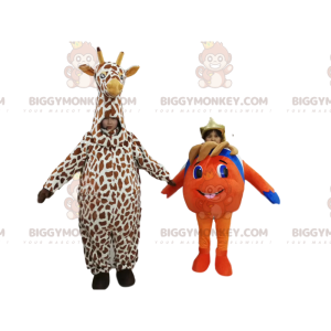 BIGGYMONKEY™ Maskotdräkt Duo av Nemo och en giraff -