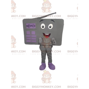 Very Smiling Gray Radio BIGGYMONKEY™ Mascot Costume –