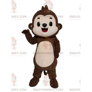 Brown and Cream Little Monkey BIGGYMONKEY™ Mascot Costume. -