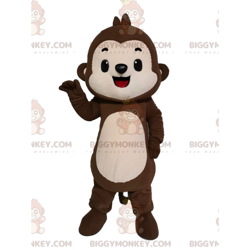 Costume de mascotte BIGGYMONKEY™ de petit singe marron et