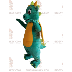 Costume de mascotte BIGGYMONKEY™ de dragonne vert et jaune avec