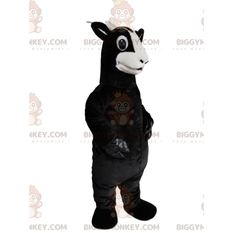 Costume da mascotte BIGGYMONKEY™ da capra nera con un