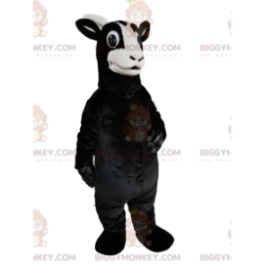 Traje de mascote de cabra preta BIGGYMONKEY™ com um visual