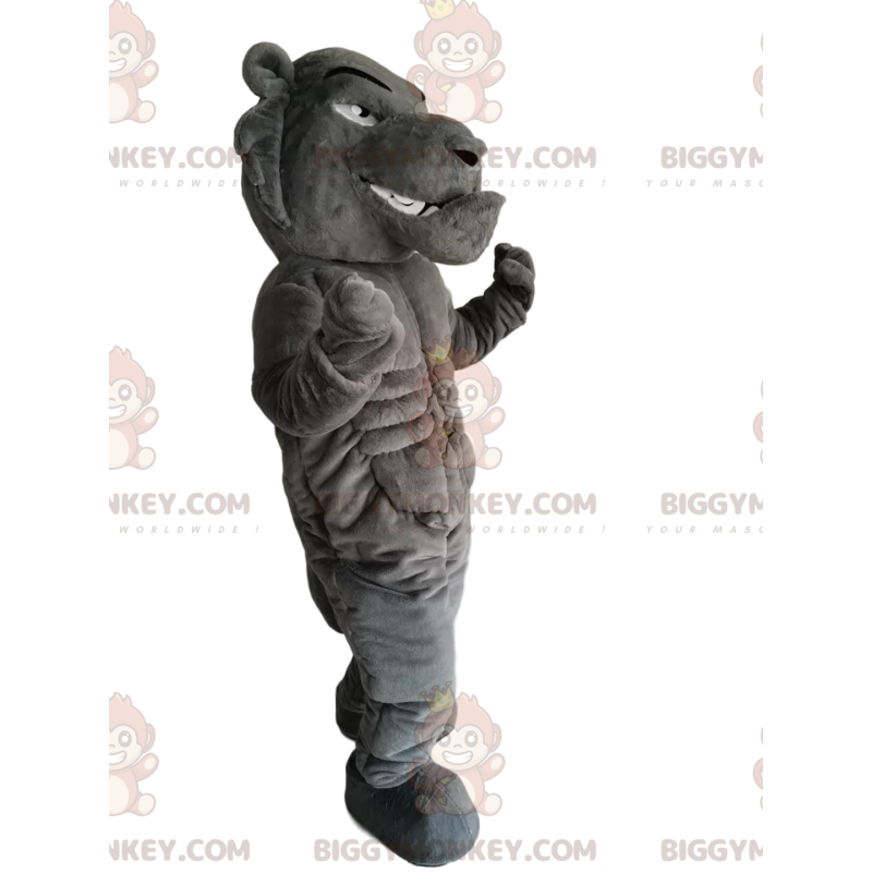 Costume da mascotte BIGGYMONKEY™ tigre grigia feroce e molto