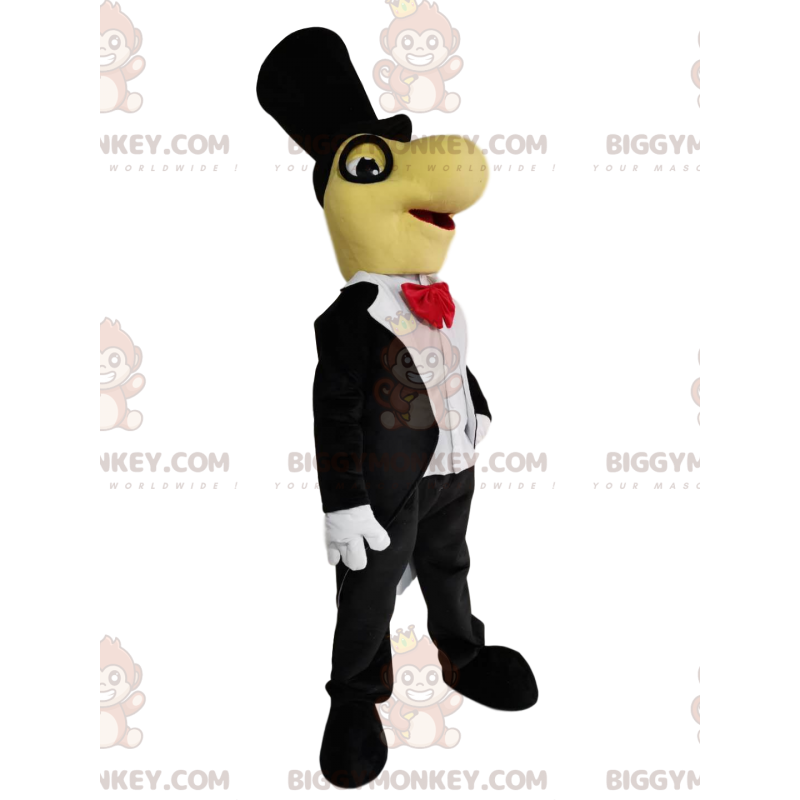 Divertido disfraz de mascota Dino BIGGYMONKEY™ con traje negro