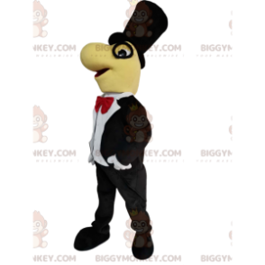 Traje de mascote Dino BIGGYMONKEY™ engraçado com terno preto e