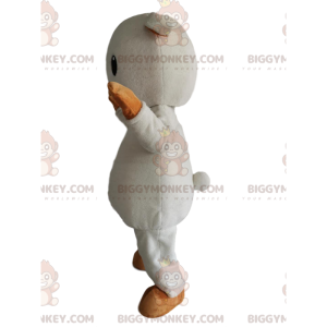 Costume de mascotte BIGGYMONKEY™ de petit mouton blanc et beige