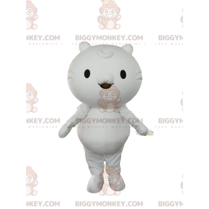 BIGGYMONKEY™ Costume da mascotte di gattino bianco con