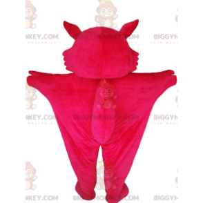 BIGGYMONKEY™ Costume da mascotte gatto volante fucsia e giallo.