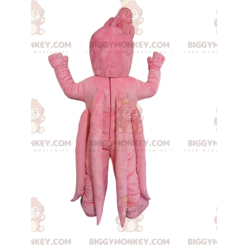 Costume de mascotte BIGGYMONKEY™ de pieuvre rose géante et son
