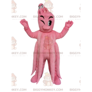 BIGGYMONKEY™ Costume da mascotte da polpo rosa gigante e