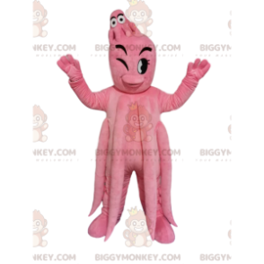 BIGGYMONKEY™ Giant Pink Octopus and Baby Mascot Costume –