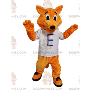 Costume da mascotte giocoso Red Fox BIGGYMONKEY™ con t-shirt