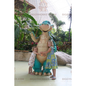 Costume da dinosauro gigante blu e marrone chiaro BIGGYMONKEY™