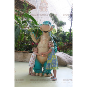 Costume da dinosauro gigante blu e marrone chiaro BIGGYMONKEY™