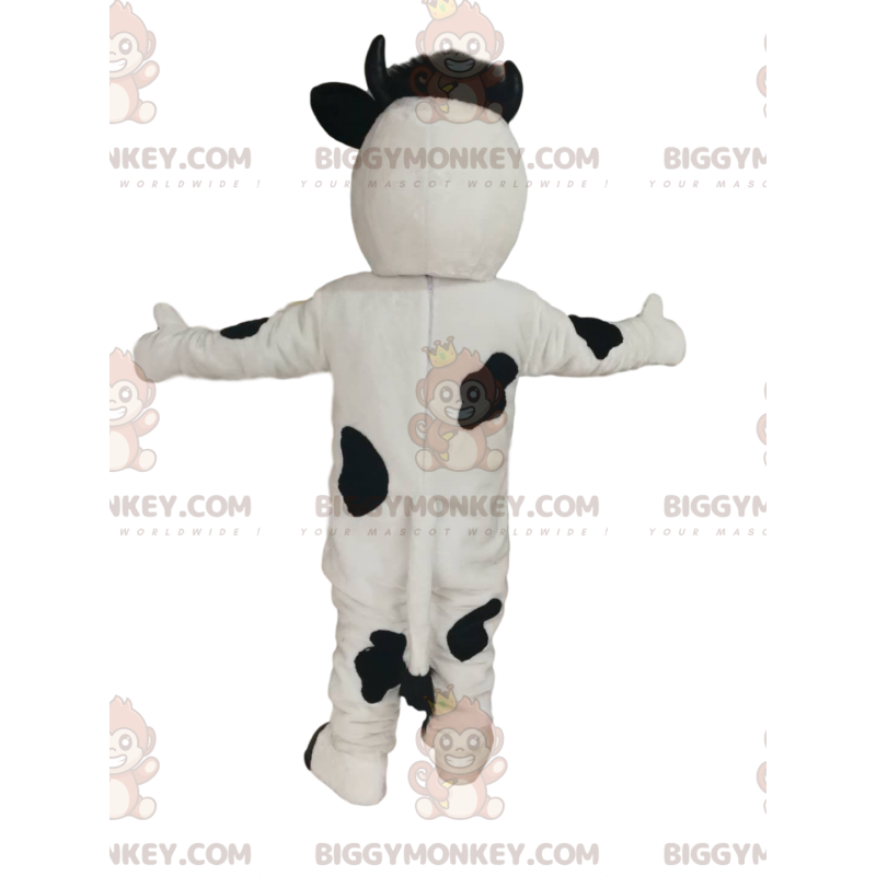 BIGGYMONKEY™ Costume da mascotte Mucca bianca e nera con grande