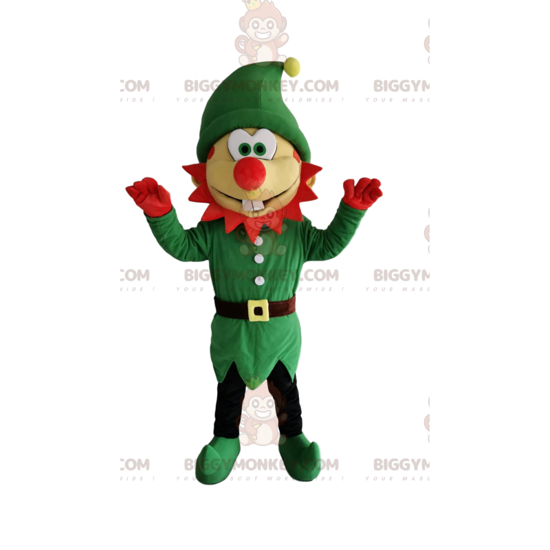 Comic Leprechaun BIGGYMONKEY™ mascottekostuum met groen pak en