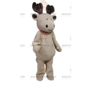 BIGGYMONKEY™ Mascot Costume Affectionate Beige Deer With Brown