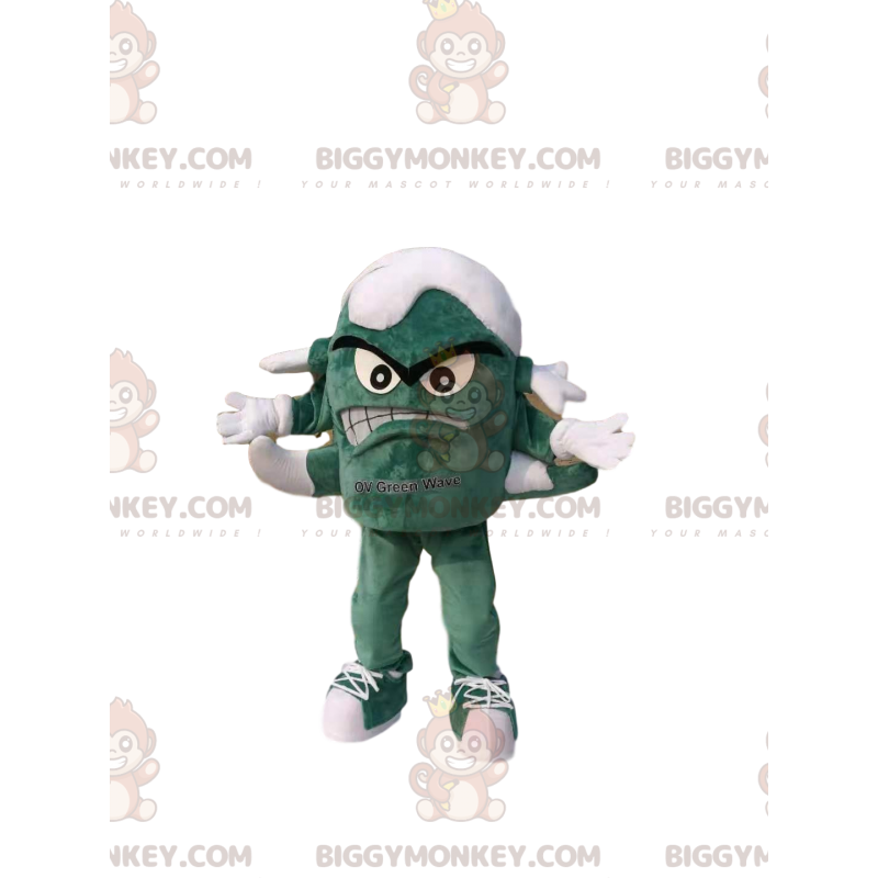 BIGGYMONKEY™ costume mascotte di piccolo mostro verde con più