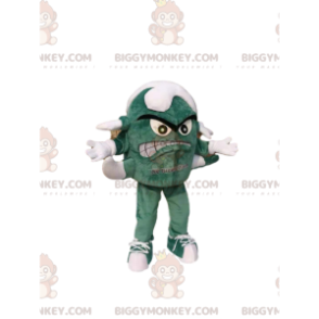 BIGGYMONKEY™ maskotdräkt av litet grönt monster med flera ben.