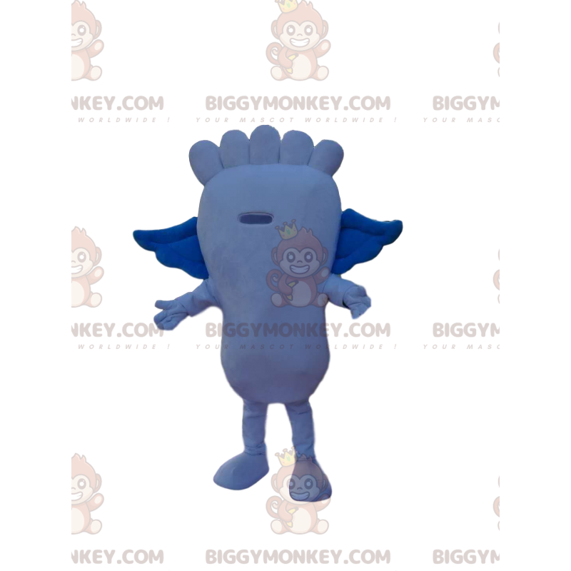 BIGGYMONKEY™ Costume da mascotte Piede azzurro con ali piccole