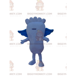 BIGGYMONKEY™ Costume da mascotte Piede azzurro con ali piccole