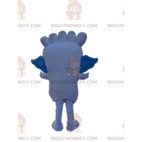 BIGGYMONKEY™ Μασκότ Κοστούμι μπλε πόδι με μικρά φτερά -