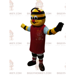 BIGGYMONKEY™ Mascot Costume Yellow and Black Character with Red