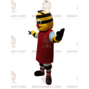 BIGGYMONKEY™ Mascot Costume Yellow and Black Character with Red