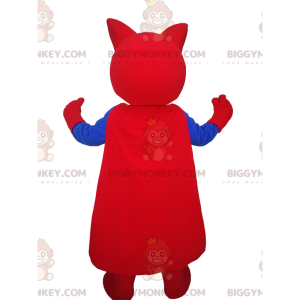 Traje de mascote Cat BIGGYMONKEY™ com fantasia de super-herói –