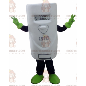 Valkoinen jättiläinen termostaatti BIGGYMONKEY™ maskottiasu -