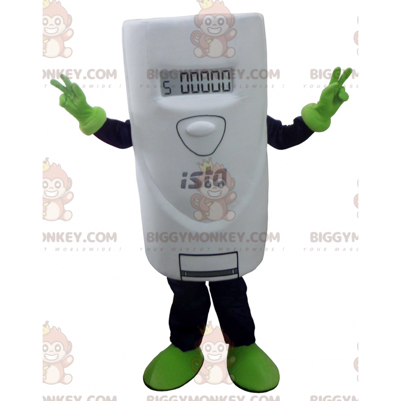 Costume de mascotte BIGGYMONKEY™ de thermostat blanc géant -