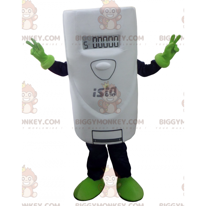 Costume mascotte BIGGYMONKEY™ termostato gigante bianco -