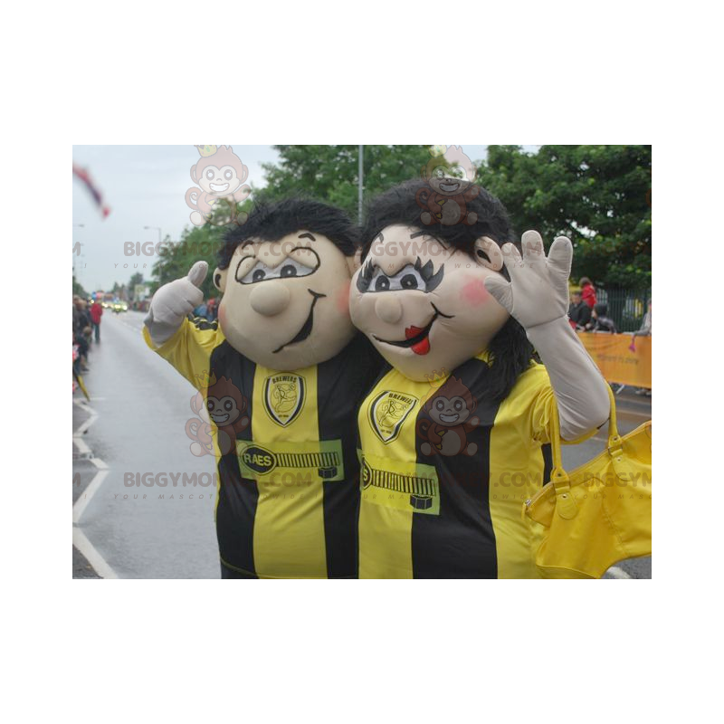 Fan Couple Man and Woman BIGGYMONKEY™ Mascot Costume –
