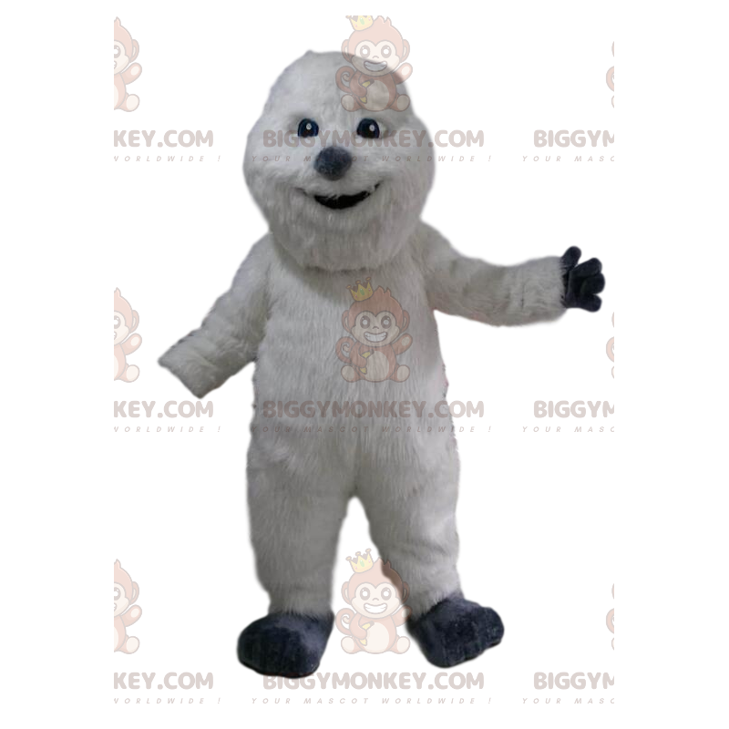 Costume de mascotte BIGGYMONKEY™ de bonhomme blanc avec un