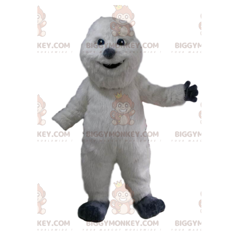 Traje de Mascote BIGGYMONKEY™ Homem Branco com Pele Linda e