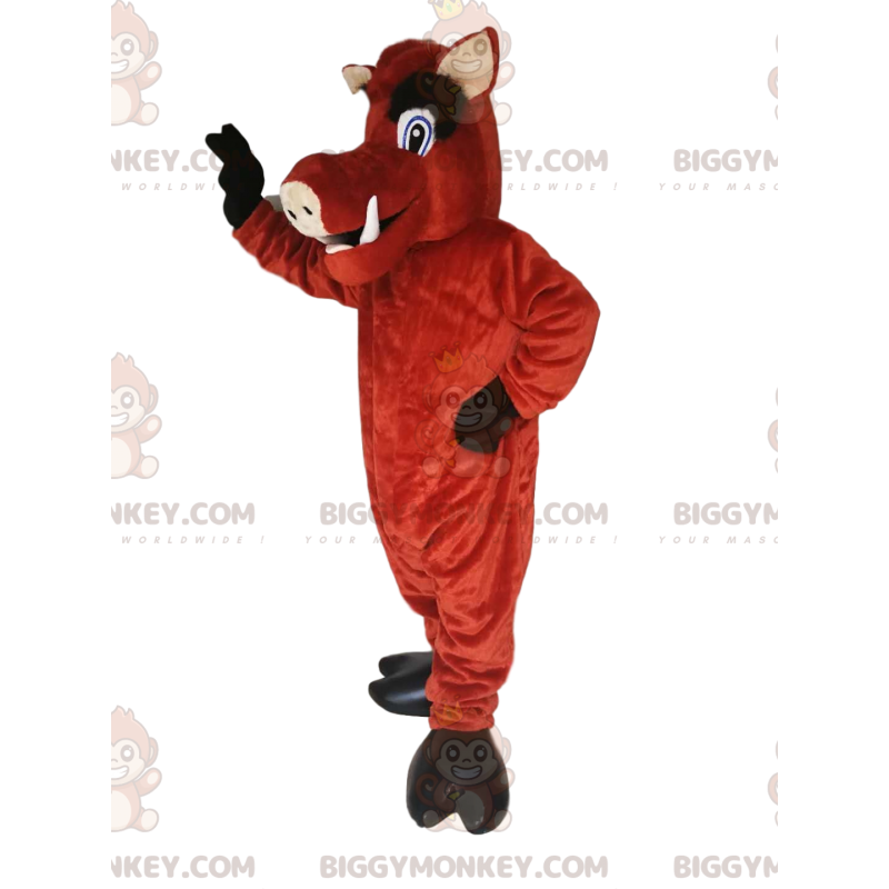 Costume mascotte BIGGYMONKEY™ cinghiale marrone con grandi