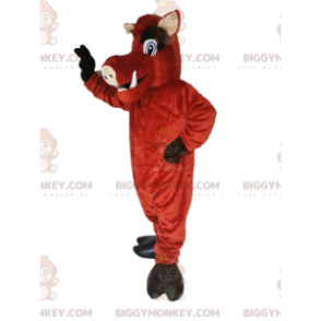 Costume mascotte BIGGYMONKEY™ cinghiale marrone con grandi