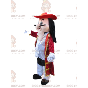 Captain Hook's BIGGYMONKEY™ maskotdräkt med överdådig röd kappa
