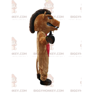 BIGGYMONKEY™ mascottekostuum dreigend bruin en rood zwijn met