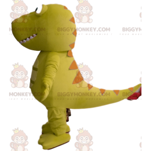 Fantasia de mascote BIGGYMONKEY™ Dinossauro verde com cabeça
