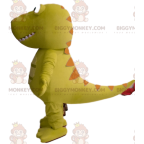 BIGGYMONKEY™ Maskotdräkt Grön dinosaurie med roligt huvud -