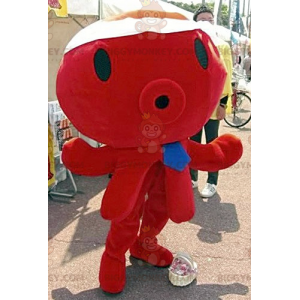 BIGGYMONKEY™ Giant Red Octopus Mascot Costume With Blue Tie -