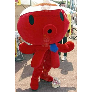 Kostým obřího maskota červené chobotnice BIGGYMONKEY™ s modrou