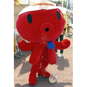 BIGGYMONKEY™ Giant Red Octopus Mascot Costume With Blue Tie –