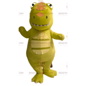 BIGGYMONKEY™ Costume da mascotte Dinosauro verde con testa