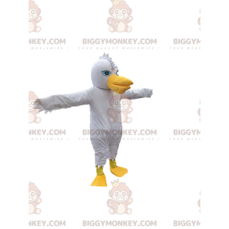 BIGGYMONKEY™ Costume da mascotte di uccello bianco con